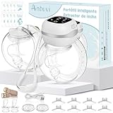 ANTUVI 2 In 1 Vestível de Tirar Leite, Elétrica Extratora de Leite, Portátil Bomba Coletor de Leite, 3 Modos Multidimensional, Livre de BPA