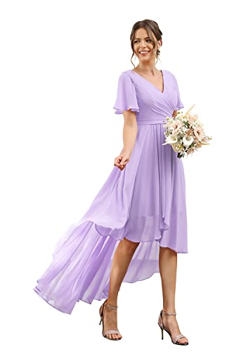 high low bridesmaid dress Amazon.com: Ternlm Women's Plus Size Short with Ruffle Sleeves Formal Gowns with Pockets Lilac Size 18W : Clothing, Shoes & Jewelry katyhanley on LTK ProductID: 87979 size range (2 Color:Whisper Blue