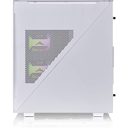 Image of Thermaltake Divider 500 TG Air Snow Mid Tower Computer Case with 1 120mm Standard Fan, 1 120mm Rear Fan, 2 mesh Panel, 2 Tempered Glass Windows + 2 Symmetrical Triangular Panels CA-1T4-00M6WN-02