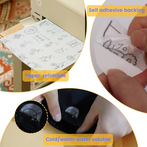 New brothread 12PCS 8.5"x11" Sticky Water Soluble Embroidery Stabilizer by New brothread - Image 3