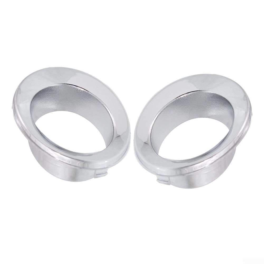 Guarnizione per Fendinebbia Cromata per Cerchio per Mini Cooper Base 2005-2008, Copertura Paraurti Anteriore Sinistra e Destra, Set di Sostituzione OE 51117127941 51117127942 in Plastica