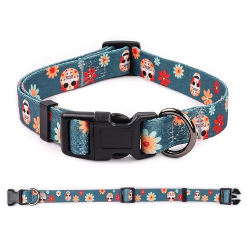 COSYHOMELONDON Dog Collar for Small Dogs Cute Small Medium Large Dog Pet Collar, with Floral Patterns