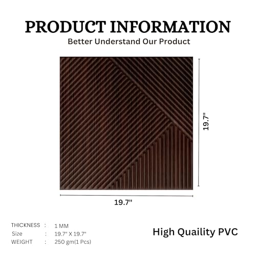 Image of Kayra Decor 3D Self Adhesive Wall Panel Walnut Wood TP 106 Design Pack of 40 Covers 107.80 Sq. Ft.TP106