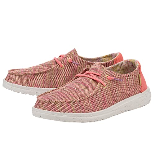 Image of HEYDUDE Women's Wendy Sox Glow Cream Size 12 | Women's Shoes | Women's Lace Up Loafers | Comfortable & Light-Weight