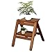 MTYLX Passo Sgabello, 2 in 1 Leggero Pieghevole Multifunctionalfolding Passo Sgabello, Stepladders Domestica Stair Sgabello 2 Passo Sgabello Scala Di Legno Salva Spazio Biblioteca Ufficio Salire Le S