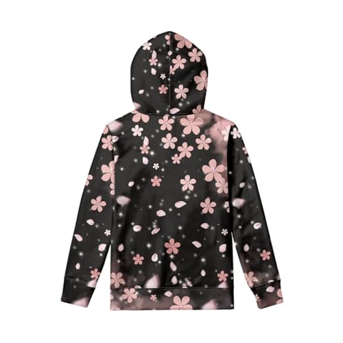 WELLFLYHOM Axolotl Hoodies Age 6-16 Girls Boys Graphic Sweatshirt Long Sleeve Sweater Shirt with Kangaroo Pocket2