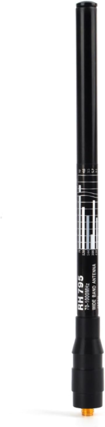 Telescopic 70-1000MHz SMA-F Wideband Broadband Antenna for Handheld Ham Radio Two-Way Radios