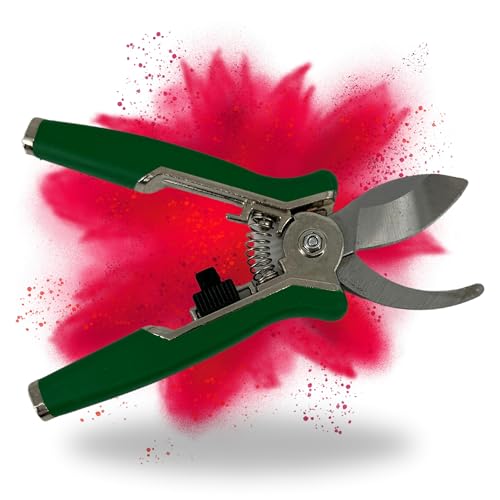 TronicXL Forbici da giardinaggio di alta qualità, con lama curva, tagliaerba, tagliaerba, tagliaerba, forbici da lettura