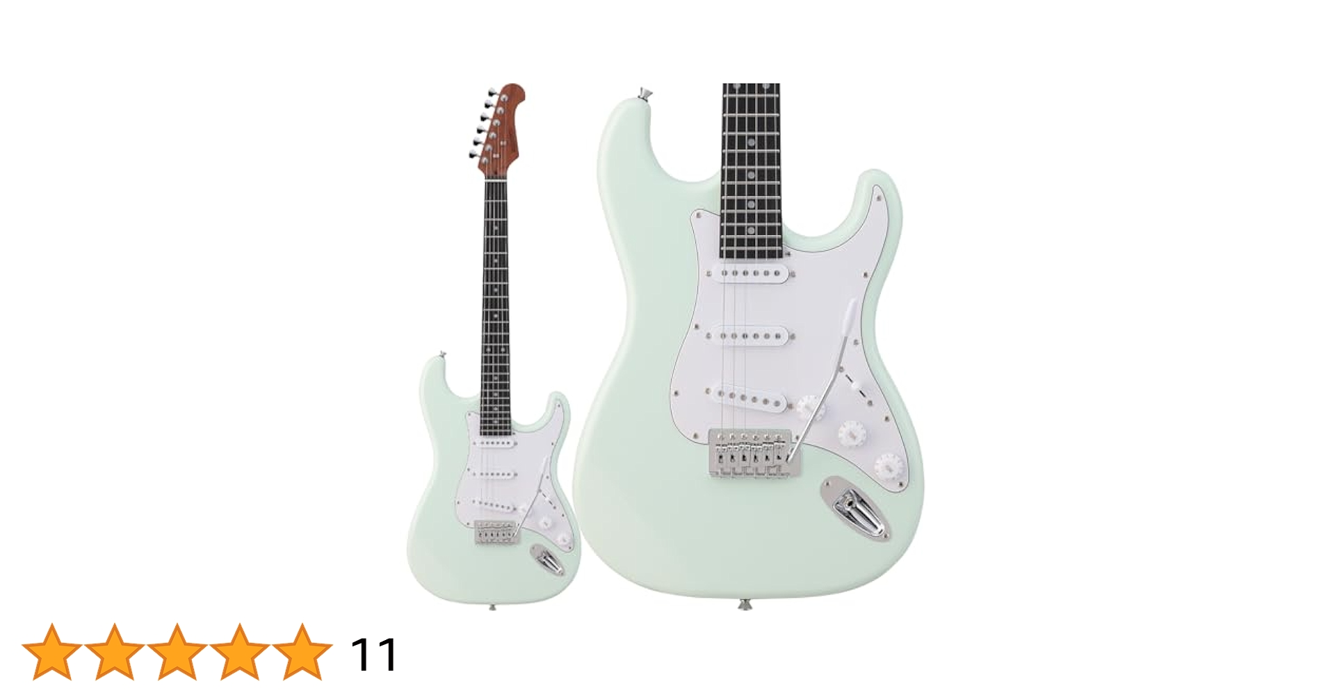 【6/7まで】バスカーズ（BUSKER'S）エレキギター エメラルドグリーン Amazon | BUSKER'S BST-Standard ストラトキャスタータイプ