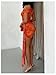 MakeMeChic Women's Off The Shoulder Asymmetrical Mini Dress Y2k Bodycon Cocktail Mesh Dresses Orange Small