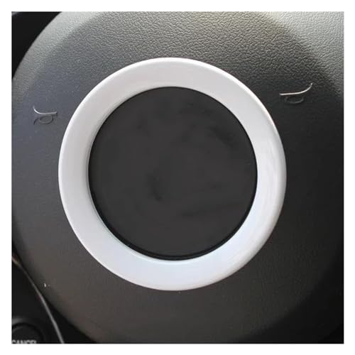 Accesorios El Interior Coche Pegatinas Anillo Decoración Tapa Central Volante Para Mercedes Para Benz Para Smart 453 Para Fortwo Para Forfour(BLANCO)