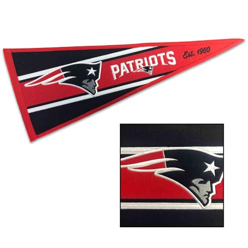 Fanion New England Patriots brodé drapeau mural NFL textile cousu