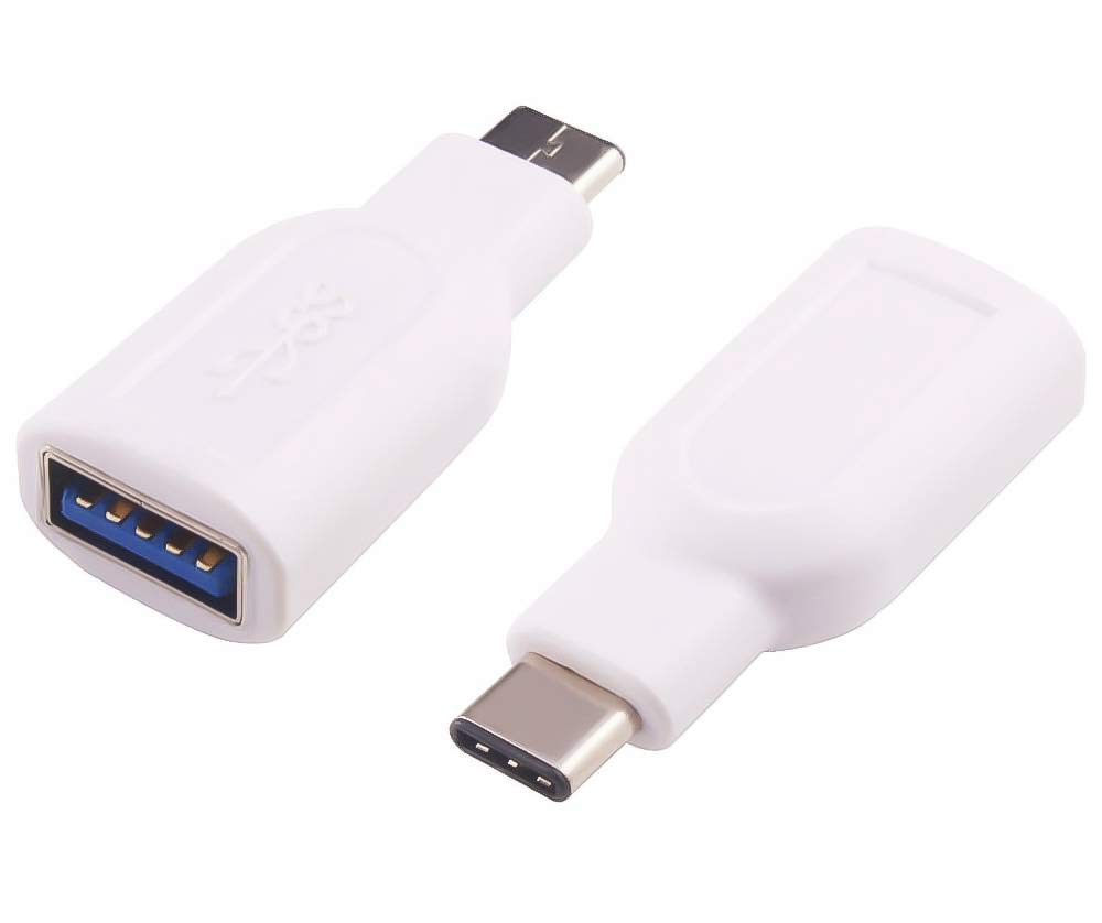 Premium Cord USB 3.2C to USB 3.0A Male to Female OTG Adapter White