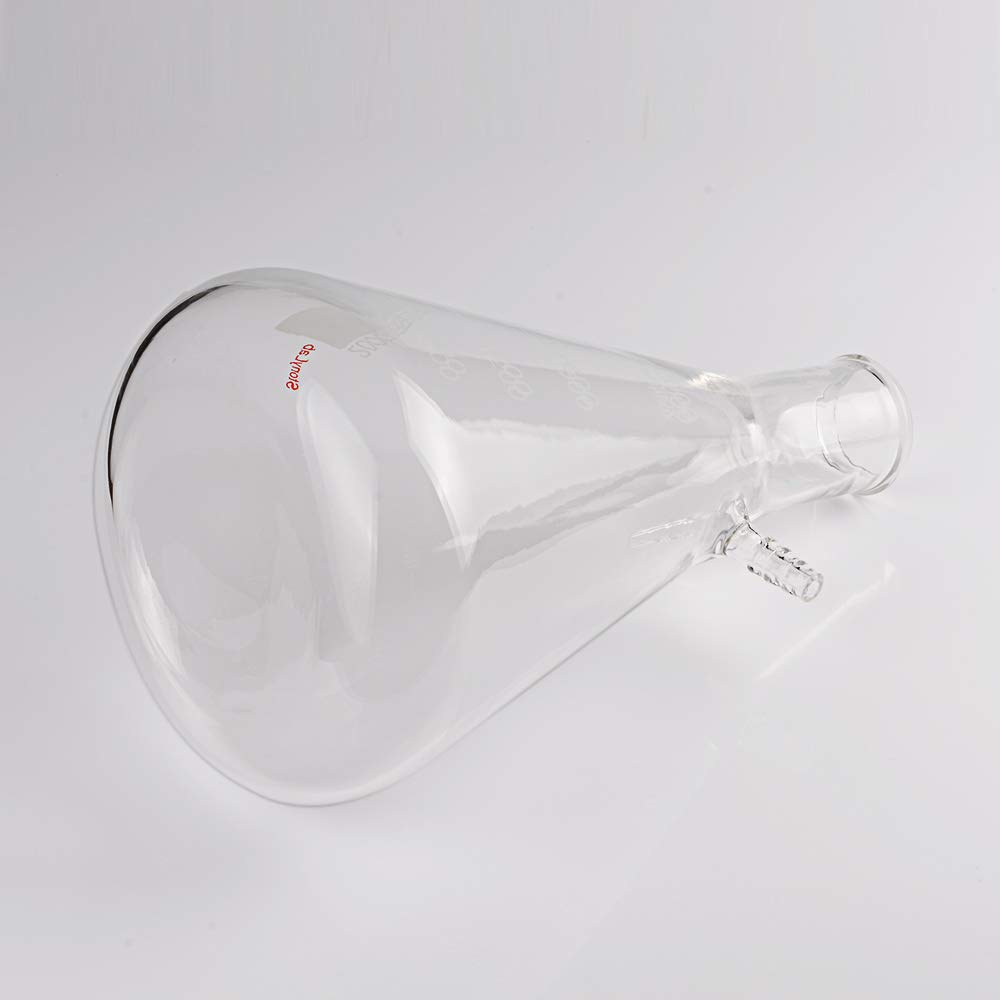 StonyLab 2000ml Borosilicate Glass Filtering Flask, Bolt Neck with Tubulation, 2L (2 Liter)