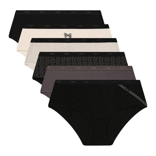 Dim Boxer Femme Les Pockets Coton Stretch Colorés x6