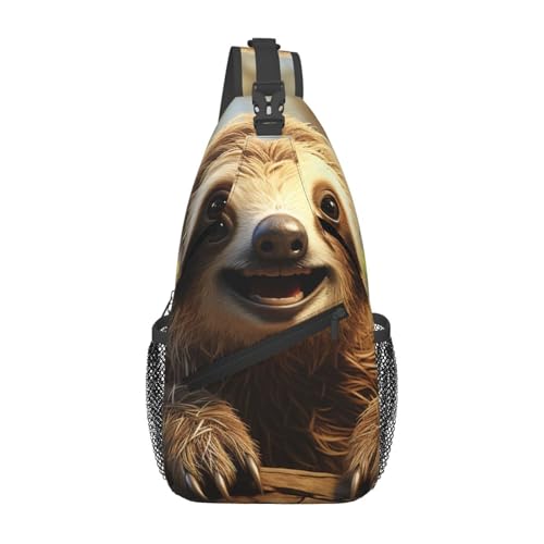 Bolso pequeño tipo sling para senderismo negro unisex miniatura 2