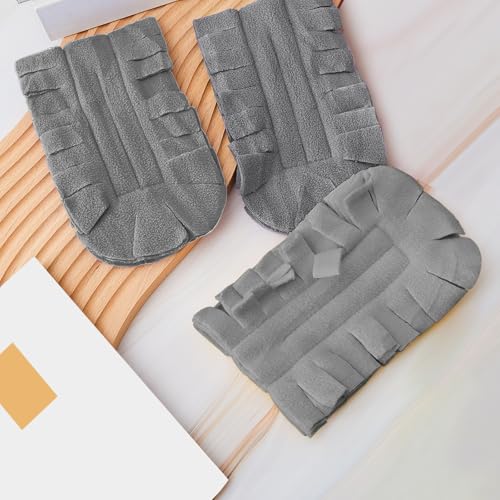 Image of Zubebe 6 Pcs Reusable Duster Refills Fleece,Grey | Soft Polyester Fiber Flat Duster Refill Multi Surface Washable Cleaning Pad Tools for Home, Blinds, Car, Pet, Furniture, Fans