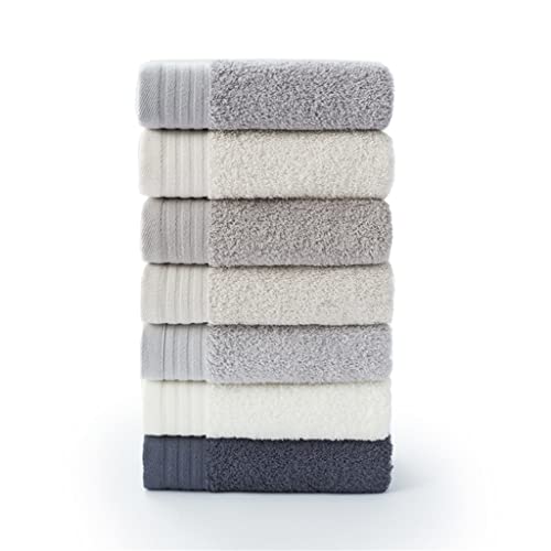 Toalla de algodón de fibra larga rota de color liso suave para baño de hotel 2
