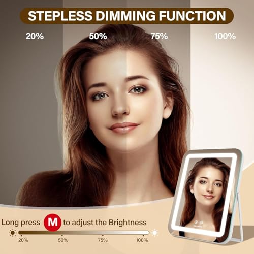 Miroir lumineux avec Smart Touch 3 couleurs intensité variable - 5