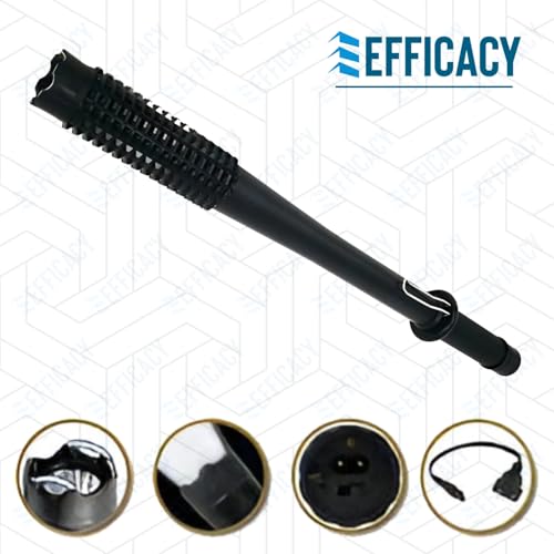 Image of EFFICACY 1188 Type Rechargeable LED Flashlight - High Brightness Torch with Grip Handle & Charging Cable