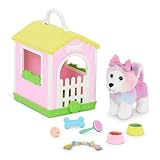 Glitter Girls – 14-Inch Doll Accessories – 6-Inch Rainbow Pup – Doghouse Playset – Dog Toys and Accessories – Soft, Multicolored Fur 3+ Years – Toby & Portable Doghouse Set