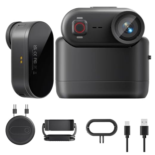 4K 30FPS Vlog Kamera, 64GB POV-Kamera, 10m wasserdicht Bodycam, Mini-Action cam mit 6 Achsen Stabilisierung, 150° freihändige Sportkamera, Tiny Actioncam, 4,5 Stunden Akkulaufzeit, überall montierbar