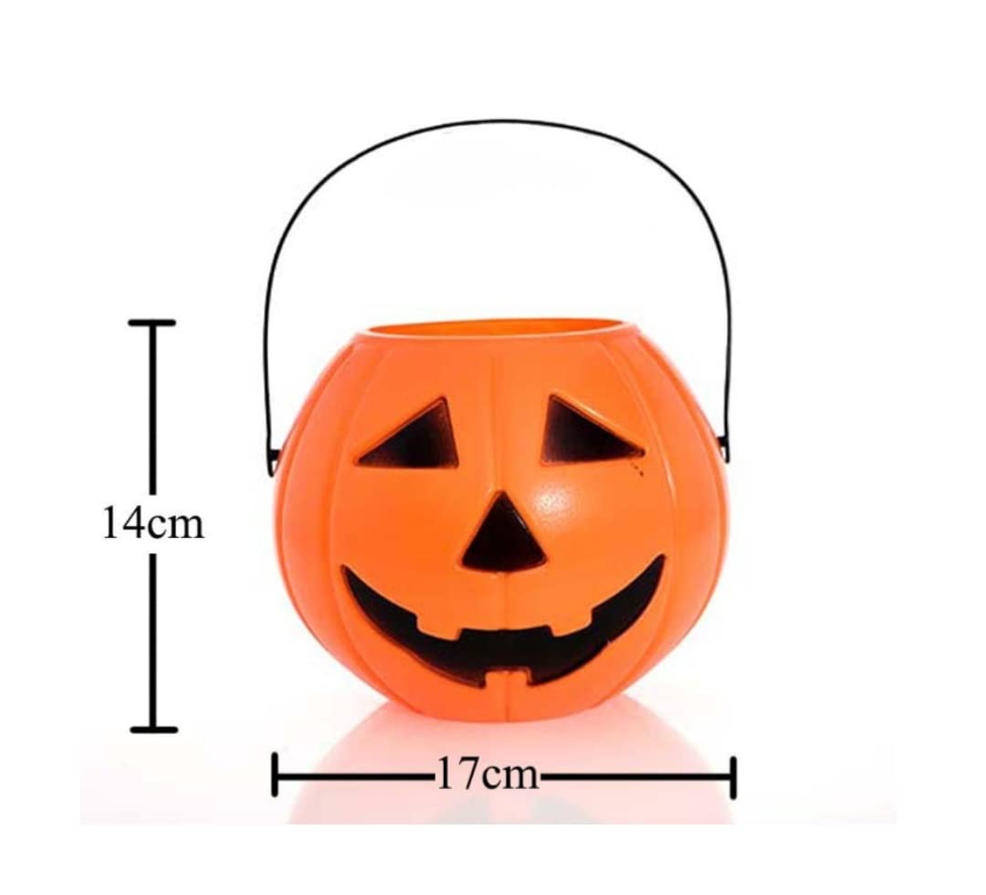 Linterna de Calabaza Halloween Cubos De Dulces De Halloween, Cubo De Calabaza, Soporte Para Dulces, Accesorios Para Truco O Trato De Halloween, Suministros Para Fiestas De Halloween Farolillos con Cal