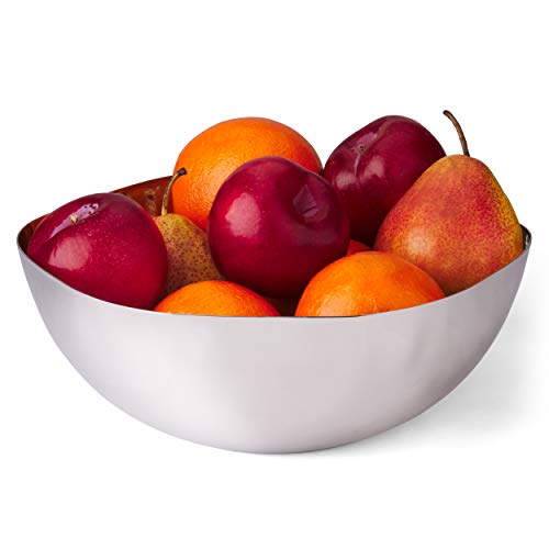 Cuenco de 8 pulgadas Elegance plateado con forma orgánica para mesa 3