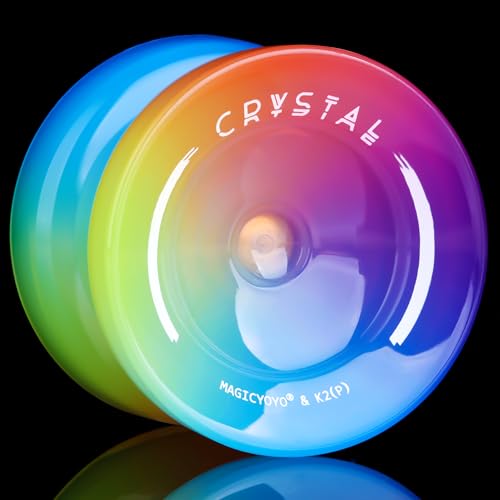Image of MAGICYOYO K2 Pack of 2 Dual Purpose Yoyos for Kids (Black+Blue Pink Yellow) | Responsive Yoyo for Kids Beginner + Unresponsive Yoyo for Adults with Professional Bearing Kit for Adults+12 Strings+2 Bags
