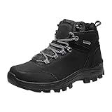 Zapatos de senderismo para hombre y mujer, impermeables, ligeros, antideslizantes, transpirables, botas de trekking, pies anchos, de piel, botas de senderismo para camping, tobillo, botas de montaña