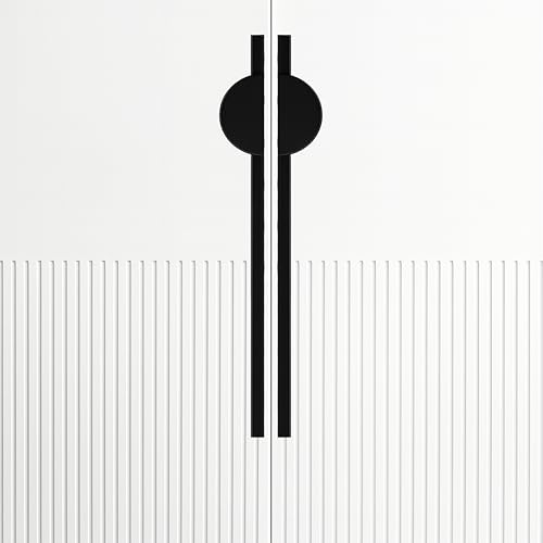 Image of Polo 48 cm Aluminum Wardrobe Handle /Black TT Finish /450mm Hole to Hole /Large Wardrobe & Cabinet Pull Handle for Home & Office /for Modern Interior - Pack of 1(Left)-| 3 Years Warranty |