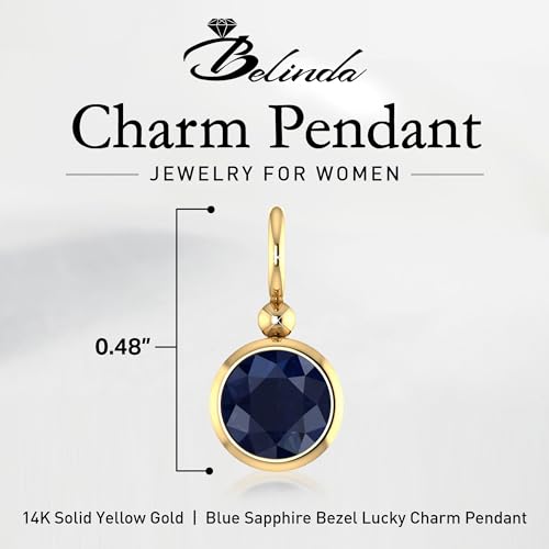 Womens 14K Solid Yellow Gold Mini Lucky Charm Pendant For Necklace and Bracelet Dainty & Delicate Jewelry Gift for Birthday Valentine's Day2