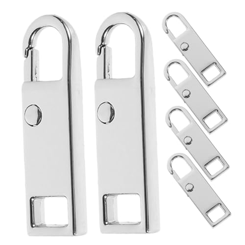 VILLCASE 6pcs Silver Removable Replacement Zier Pull for Suitcase Luggage Bag Jacket Universal Zipper Puller Repairer