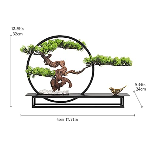 Artificial Trees Artificial Tree Bonsai Simulated Welcome Pine Potted Plant Metal Welding Frame Bird Decoration Living… - Afbeelding 3