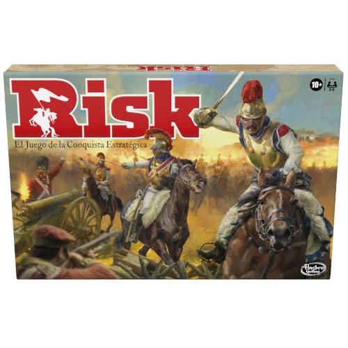 Hasbro Gaming, Risk: El Juego de la Conquista Estrátegica, Ejército de Juguete, Tablero Mundial, 42 Territorios, 6 Continentes, Estrategia, Juegos para Fiestas, Regalo Multijugador, Acción y Aventura
