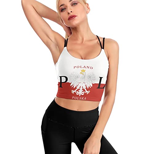 ISMV Women's Tank Top Polish Flag Poland Polska Running Crop Tops Yoga Shirts Casual Tank Top 2XL