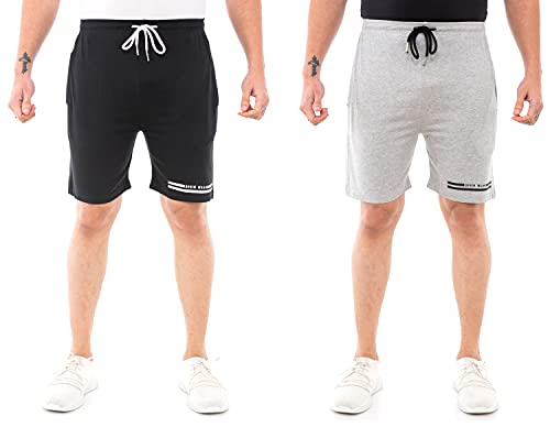 Image of Epoxy Men's Combo Shorts Pack - Sports, Gym, and Bermuda Shorts for Men - Pack of 2 - Cotton Fabric, Zipper Pocket, and Stylish Design - Summer Wear and Fitness Essentials