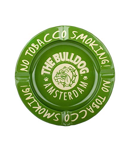 Bulldog Amsterdam - Cenicero de Metal, Color Verde