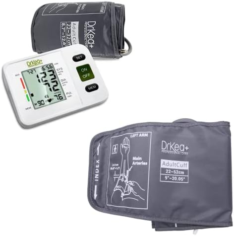Blood Pressure Monitor Upper Arm & Upper Arm XL Cuff Strap 9 to 20.5 Inches - Suitable for Larger Upper Arm - Digital BP Monitor Home Kit - Comes with Batteries, Storage Bag