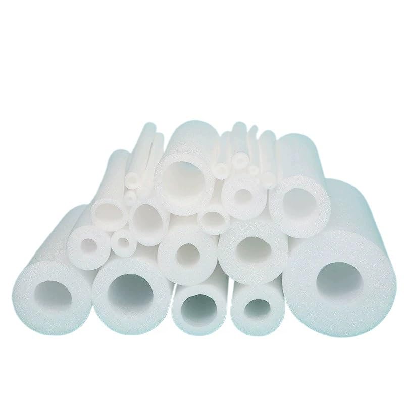 Tubo de espuma EPE blanco de 2 metros para protección de varillas con diámetro 105x75mm
