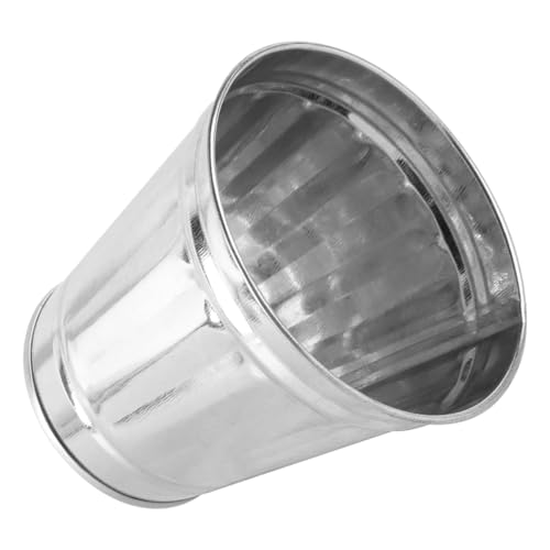 ACOLY Verzinkter Mini-Mülleimer mit Deckel (9,5 x 9 x 6,5 cm) - Vielseitig nutzbar als Abfalleimer, Blumentopf oder Stifthalter