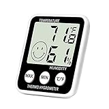 Digital Thermometer Indoor Hygrometer Humidity Meter Room Temperature Monitor Large LCD Display Max/Min Records for Home Car Office by SoeKoa