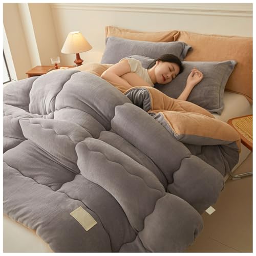 ZTGL Edredón Invierno, Núcleo Nórdico, Edredon De Invierno Cálido y Transpirable, Edredón de Microfibra Esponjosa Suave, Grueso Cálido Regalo Manta de Terciopelo De Doble Cara B,150×200cm/2.5kg