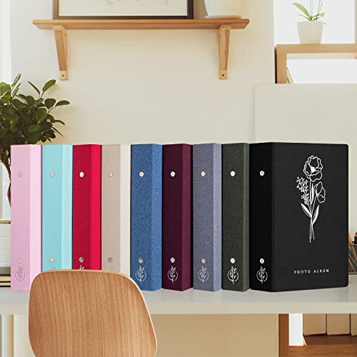 Lanpn Photo Album 4x6 300 Pockets, Linen Photo Albums Holds 300 Horizontal Pictures Only Blue - Thumbnail 6