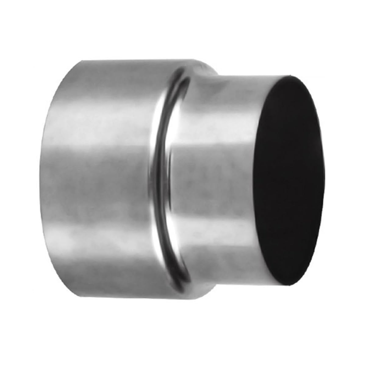 Rybdafdc One Color 1Pc Stove Pipe Reducer Flue Connector, 6Cm-12Cm Stainless Steel Chimney Flue Liner Reducer Chimney Adaptor Stove Pipe, Big Head To Small Head(7.5Cm~6Cm)