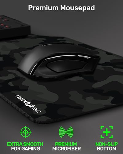 Image of Couchmaster XXL Mouse Pad Camou, 80x25.5cm, Perfect for CYCON, Non-Slip, Premium Microfiber, Ultra-Smooth, Ergonomic Gaming Mousepad