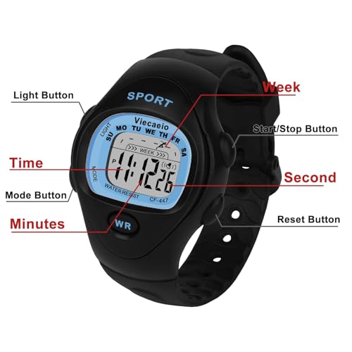 Kids Digital Watch, Multifunctional Shockproof Waterproof Boys Sport Outdoor, Birthday and Christmas Gift for 3-8 Years (Black)4