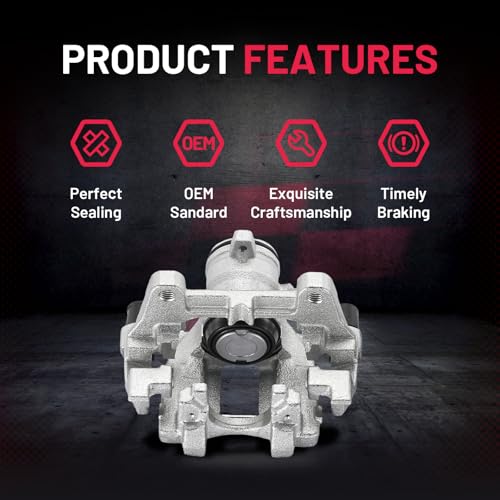 Image of BDFHYK 18-B5476A 18-B5477A Rear Disc Brake Caliper Assembly for Ford Edge /Escape /Fusion 2013-2019 /2020 /2023, for Lincoln MKC /MKX /MKZ /Nautilus 2013-2023, 1.5L 2.0L 2.3L 2.5L 2.7L 3.5L 3.7L l4 V6 2pcs