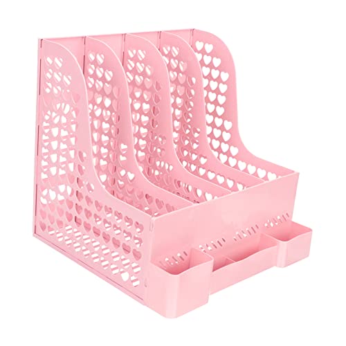 Organisateur de fichiers en plastique transparent à compartiments multiples pour rangement de bureau