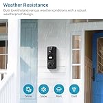 Wireless Video Doorbell with Indoor Ring Chime, Enhanced Security with AI Human Detection, 2-Way Audio, Night Vision,Real-Time Alerts, Cloud Storage, Smart Home Protection - Image 2